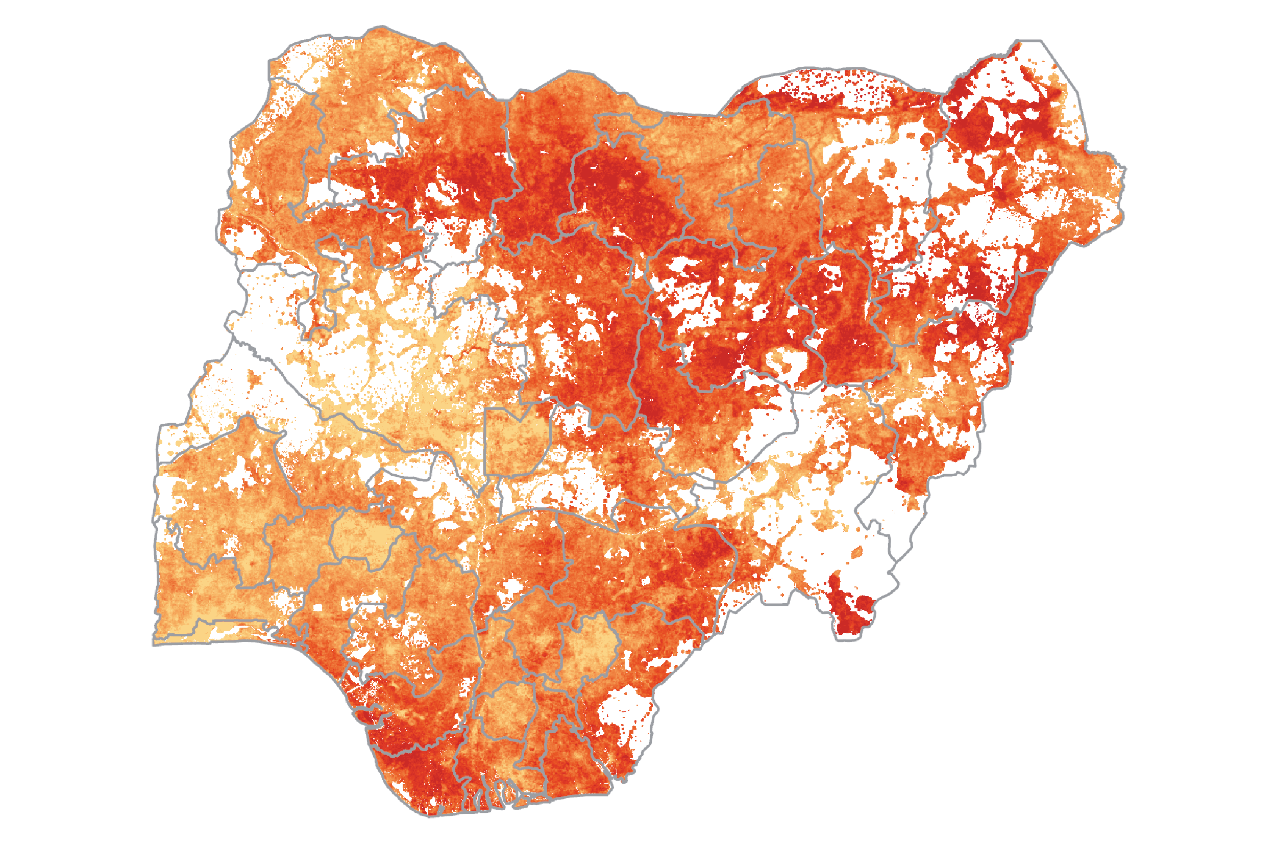 Nigeria Flood Risk Hydrodynamic Model Heatmap